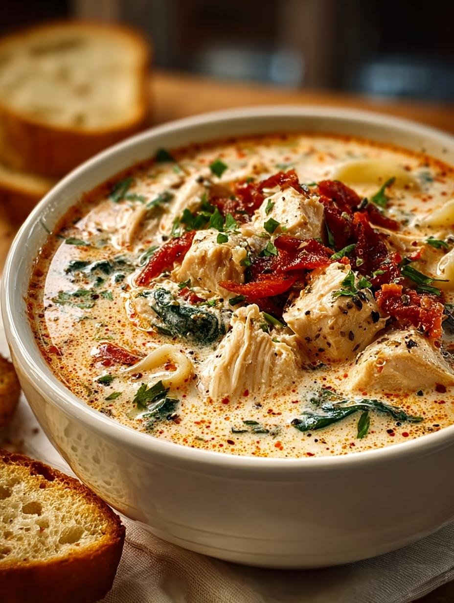 Comforting Crock Pot Creamy Chicken Parmesan Soup Recipe