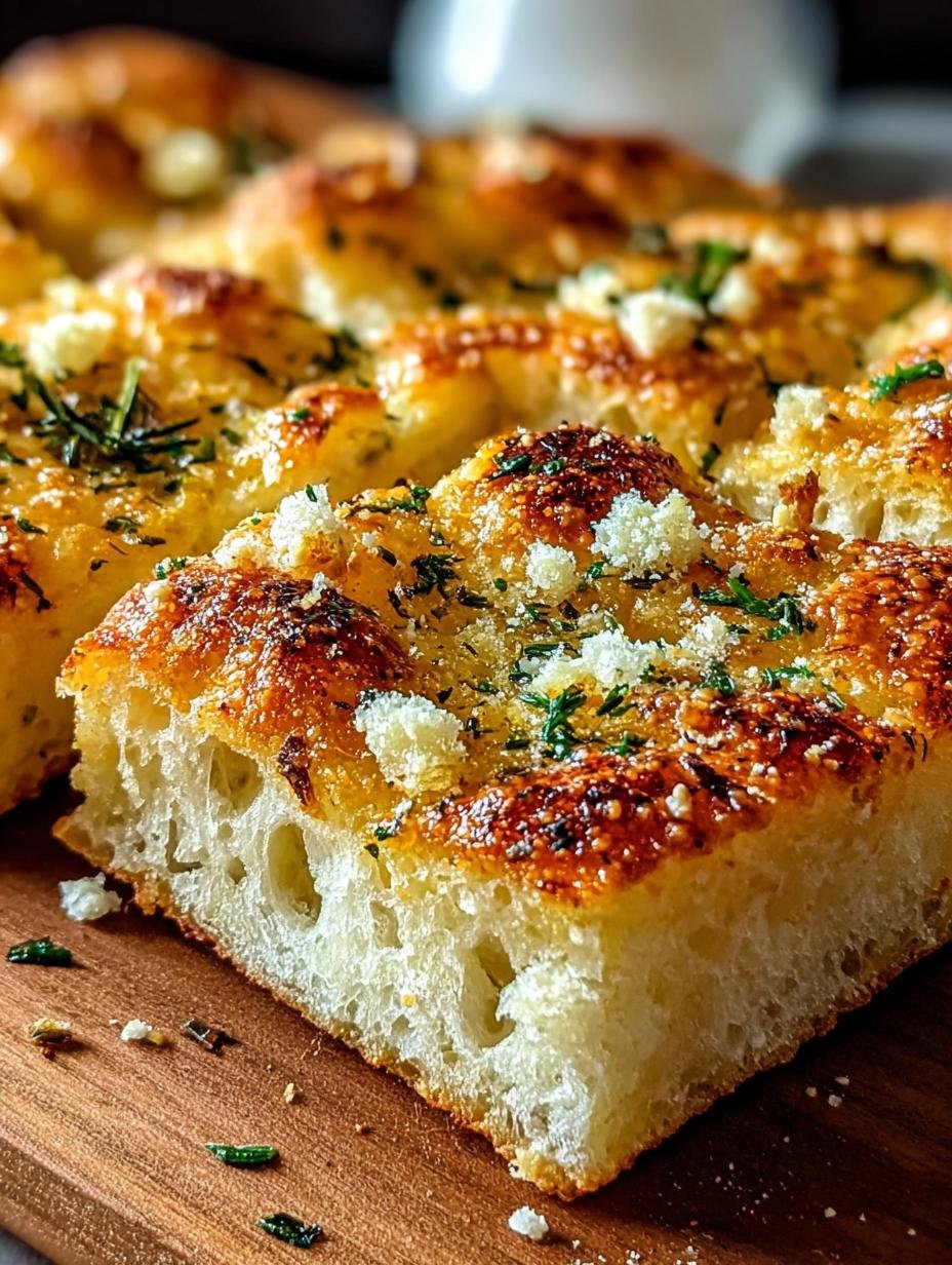 Crispy Cheesy Garlic Parmesan Focaccia Bread Recipe - Crispy Cheesy Garlic Parmesan - main visual representation