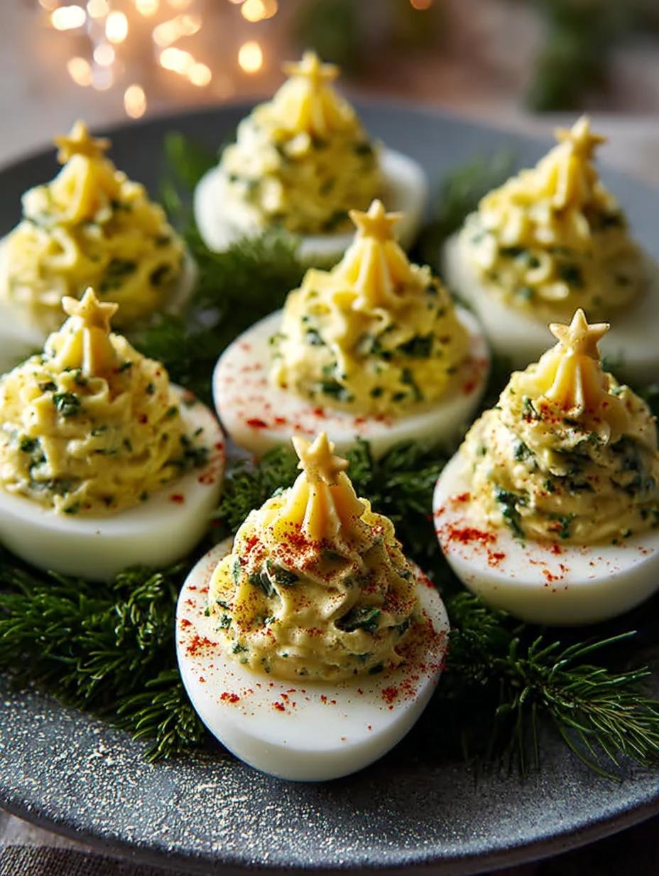 Delicious Deviled Egg Christmas Trees for Festive Cheer - Deviled Egg Christmas Trees - main visual representation