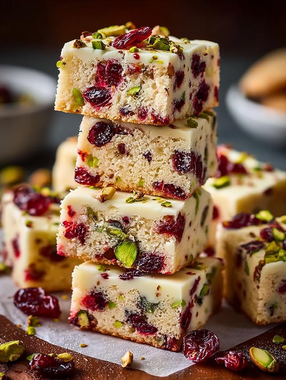 Fancy Cranberry Pistachio Shortbread Delightful Treats - Fancy Cranberry Pistachio Shortbread - additional detail