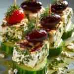 Feta Skewers with Cucumber