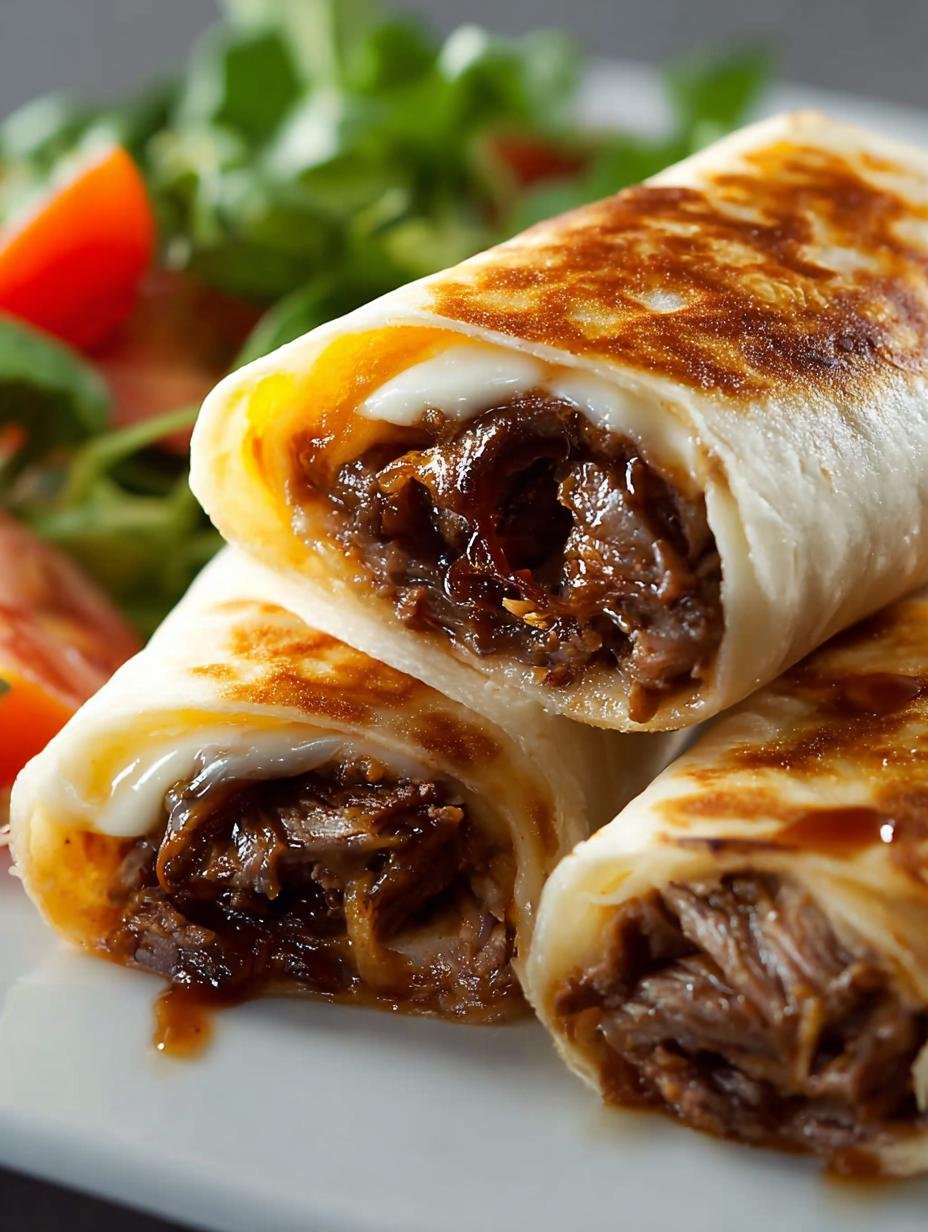 Irresistible French Dip Tortilla Roll Recipe to Savor - French Dip Tortilla Roll - main visual representation