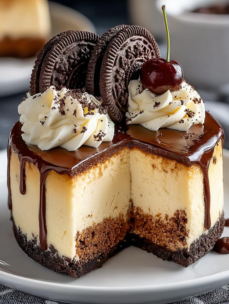 Decadent Kahlua Cheesecake with Oreo Crust to Savor - Kahlua Cheesecake - additional detail