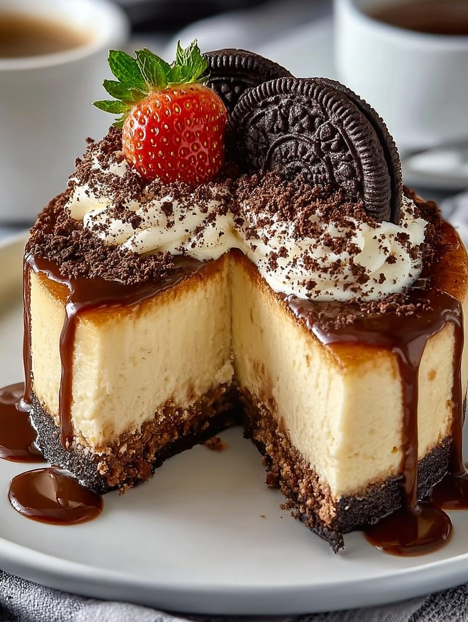 Decadent Kahlua Cheesecake with Oreo Crust to Savor