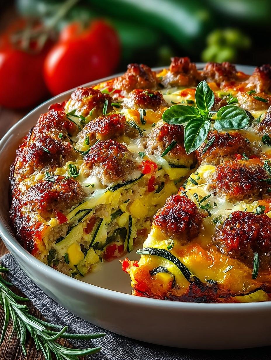 Low Carb Zucchini Sausage Casserole You’ll Adore