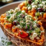 Mediterranean Stuffed Sweet Potatoes