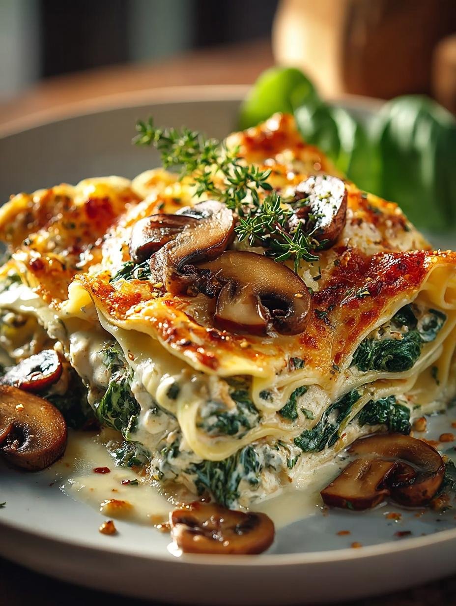 Mushroom Spinach Lasagna Vegetarian: 5 Comforting Layers - Mushroom Spinach Lasagna Vegetarian - additional detail