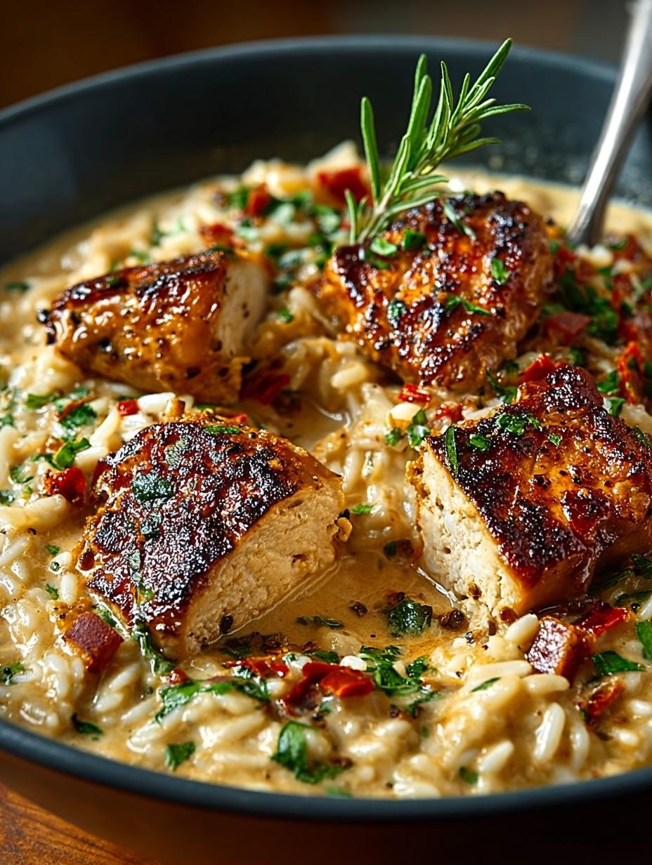 Delicious One Pot Cajun Chicken Alfredo Orzo Recipe