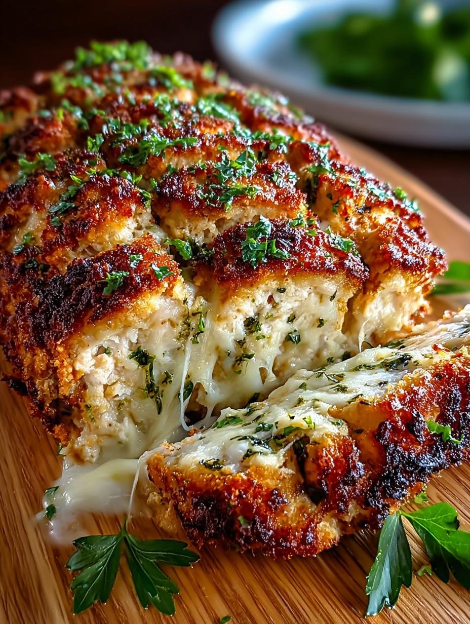 Delicious Parmesan Chicken Meatloaf with Gooey Center - Parmesan Chicken Meatloaf - additional detail