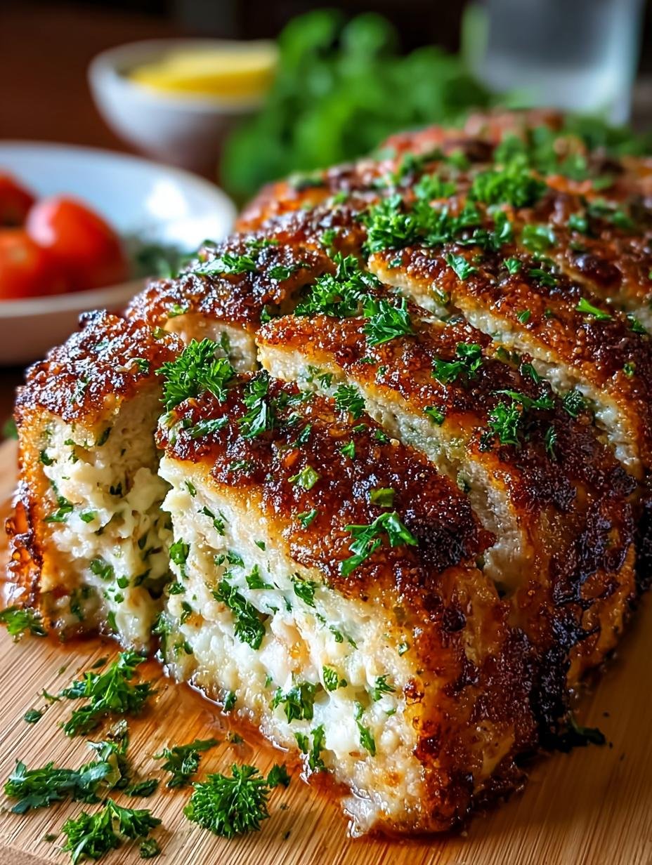 Delicious Parmesan Chicken Meatloaf with Gooey Center