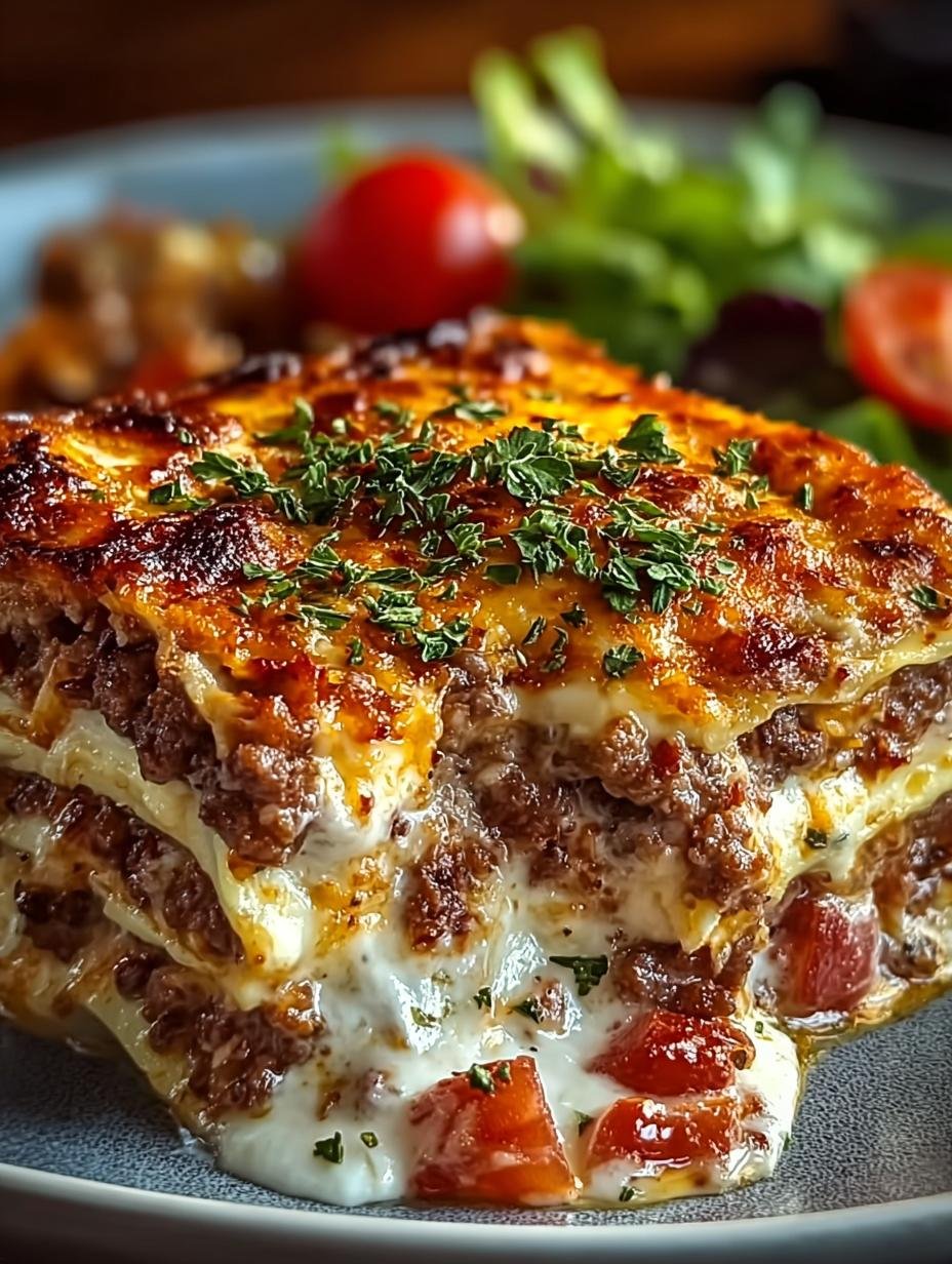 Savory Parmesan Garlic Bacon Cheeseburger Delight - Parmesan Garlic Bacon Cheeseburger - main visual representation