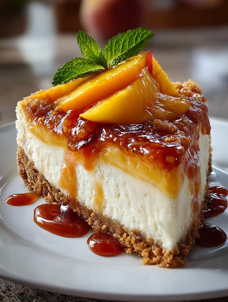 Delicious Peach Cobbler Cheesecake Fusion Recipe - Peach Cobbler Cheesecake Fusion - main visual representation
