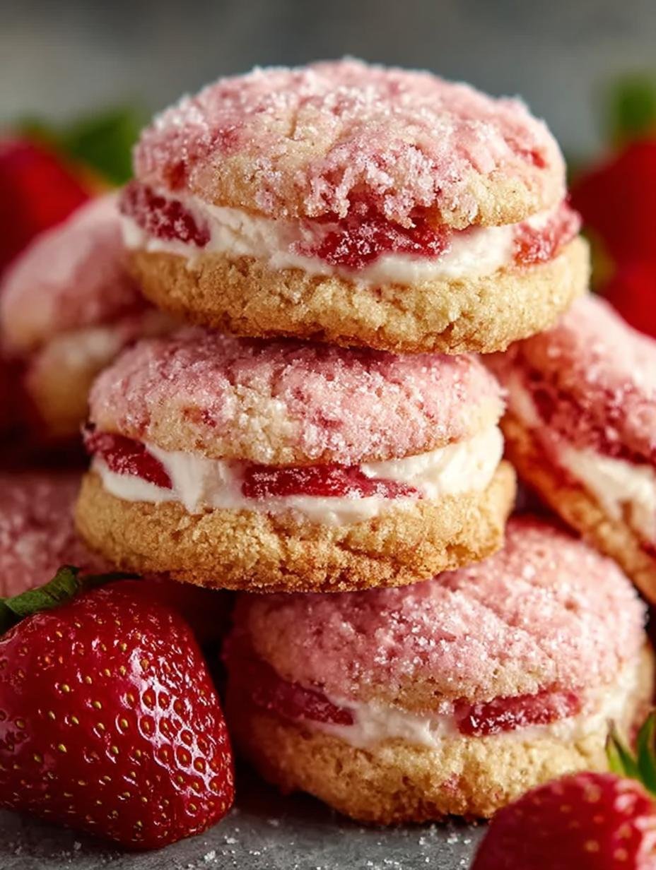 Irresistible Pink Strawberry Cheesecake Cookies Recipe - Pink Strawberry Cheesecake Cookies - main visual representation