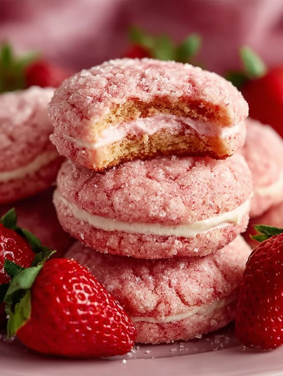 Irresistible Pink Strawberry Cheesecake Cookies Recipe