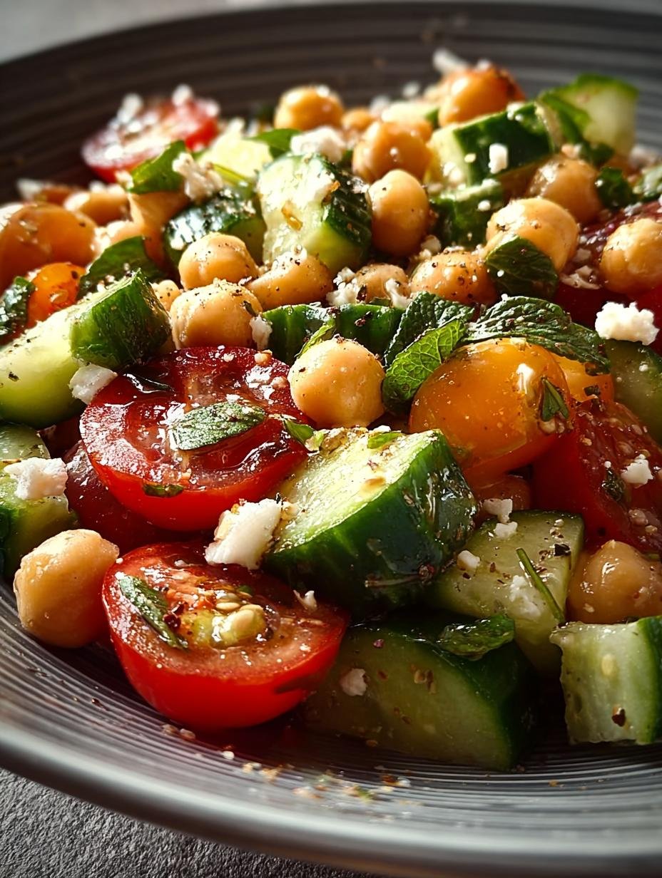 Protein Packed Chickpea Cucumber Feta Salad Delight - Protein Packed Chickpea Cucumber - additional detail