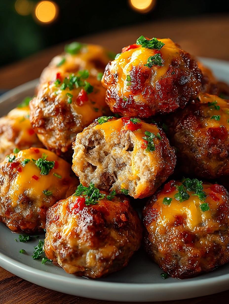 Rotel Sausage Balls with Zesty Cheese and Sausage Delight - Rotel Sausage Balls with - additional detail