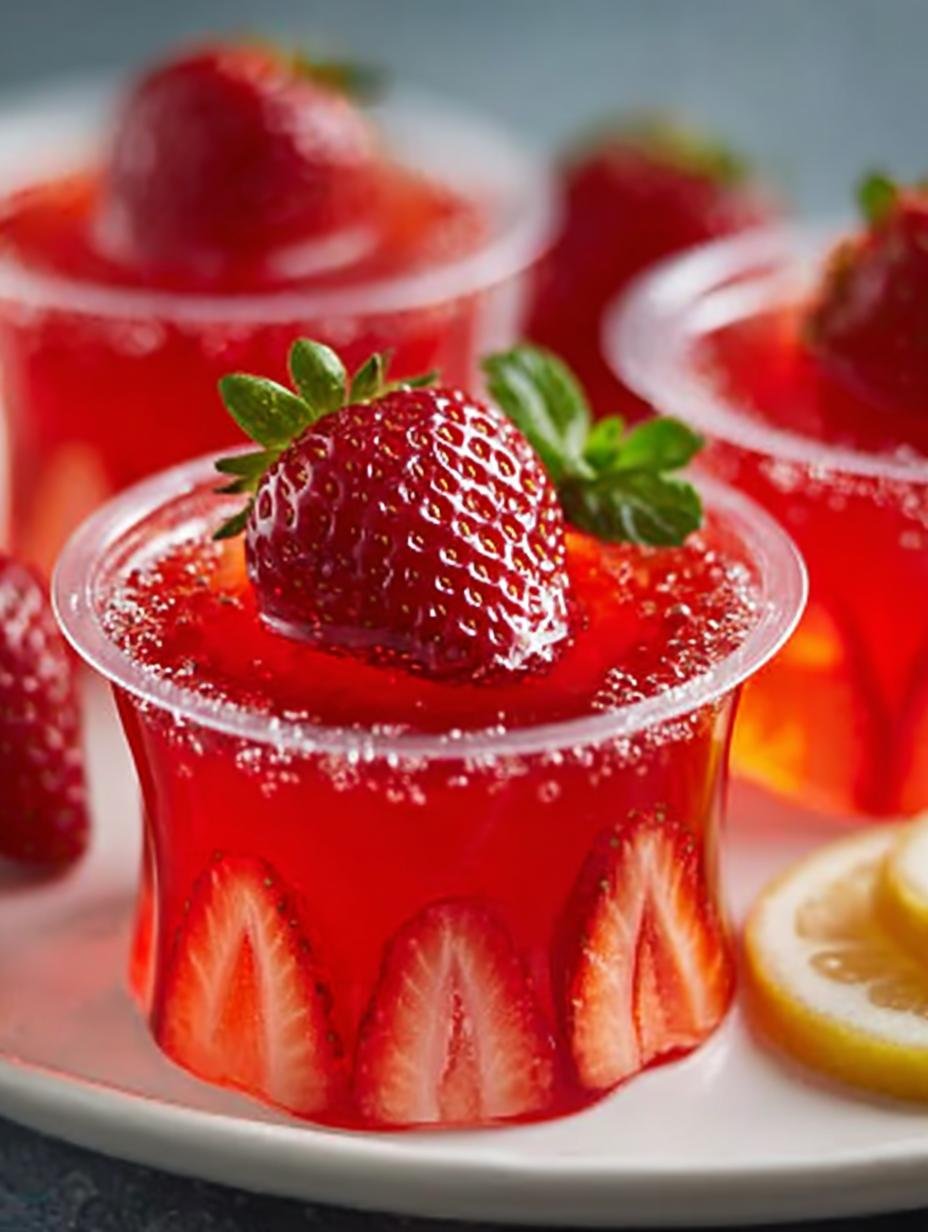 Delightful Strawberry Lemonade Jello Shots for Summer - Strawberry Lemonade Jello Shots - additional detail