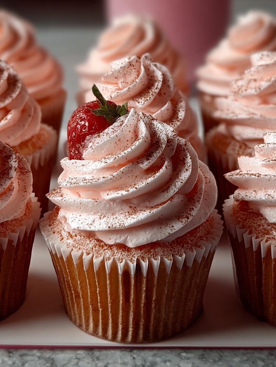 Delicious Strawberry Milkshake Cupcakes Recipe - Strawberry Milkshake Cupcakes - main visual representation