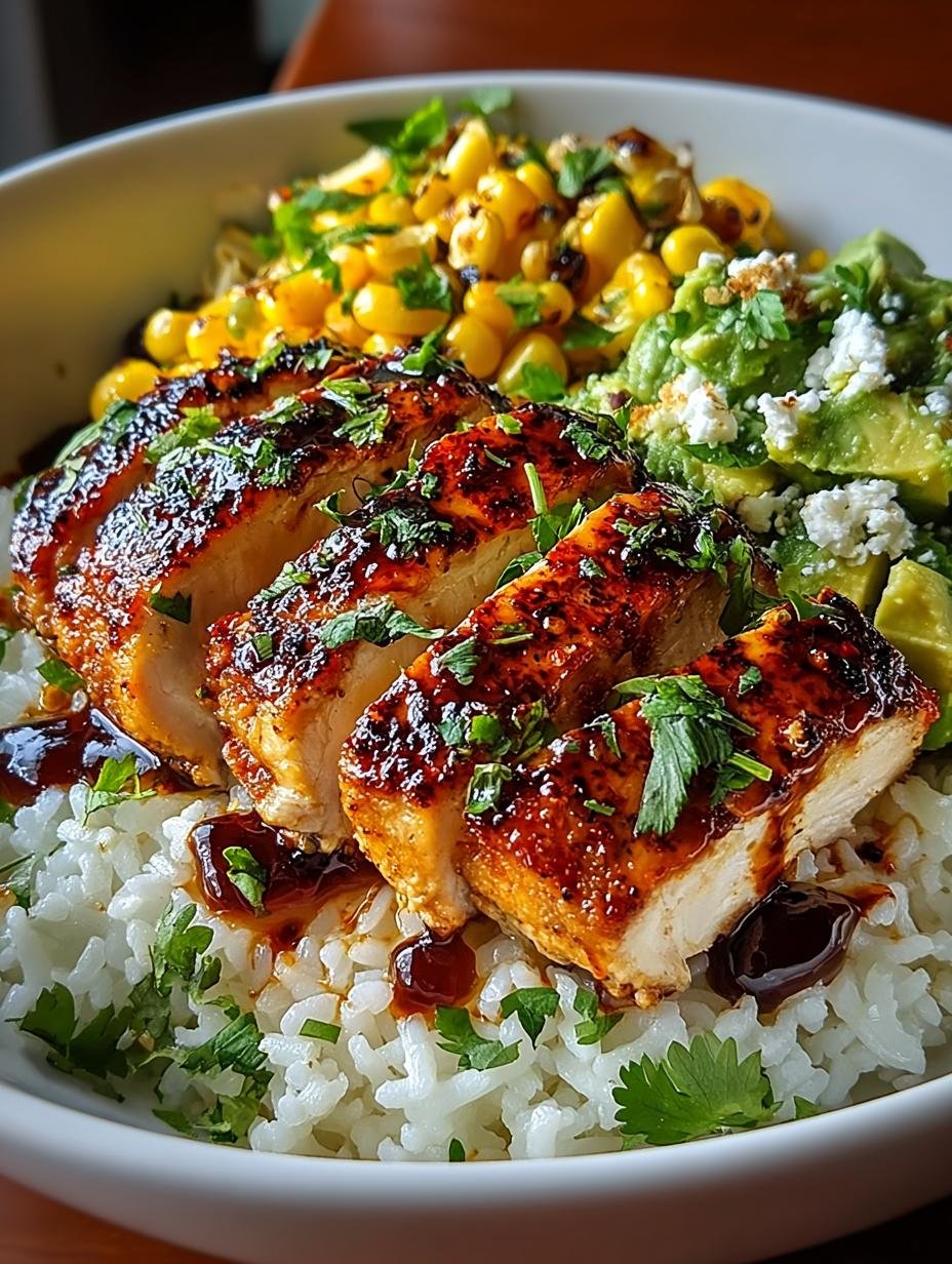 Flavorful Street Corn Chicken Rice Bowl for Weeknight Dinner - Street Corn Chicken Rice - additional detail