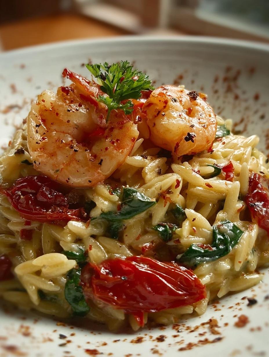 Creamy Tuscan Shrimp Orzo: A Delightful One-Pot Meal - Tuscan Shrimp Orzo - main visual representation