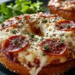 Air Fryer Bagel Pizzas