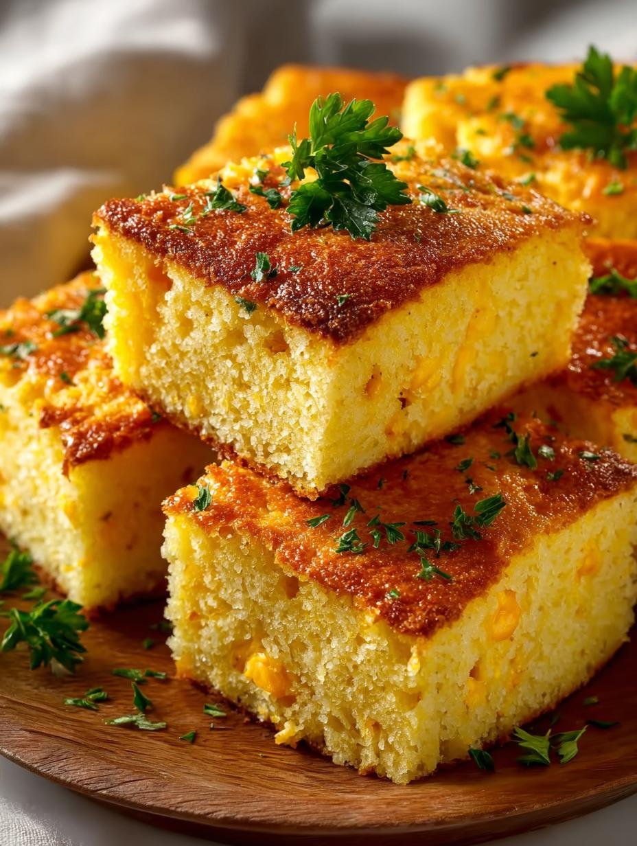 Cheddar Cornbread Cheese Bread: 12 Gooey Squares to Savor - Cheddar Cornbread Cheese Bread - additional detail