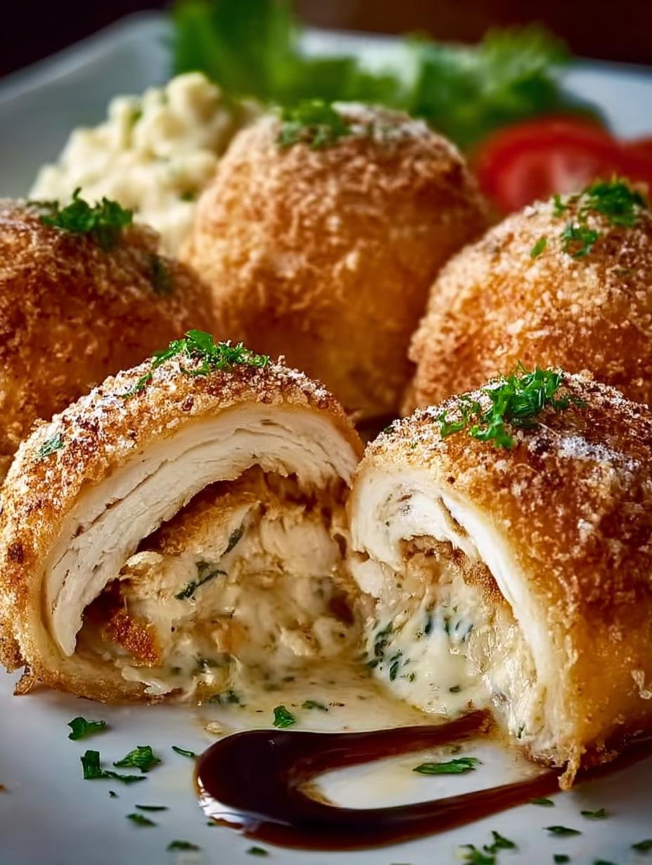 Delicious Chicken Pillows with Creamy Parmesan Bliss - Chicken Pillows - main visual representation