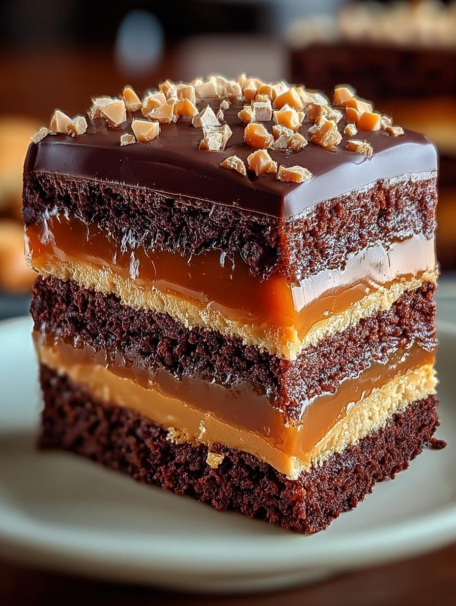 Chocolate Caramel Toffee Crunch Cake: 12 Layers of Bliss - Chocolate Caramel Toffee Crunch - additional detail