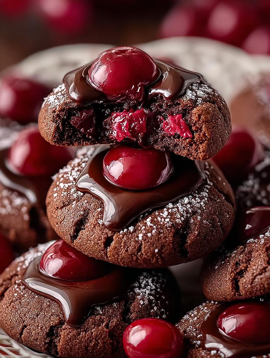 Irresistible Chocolate Cherry Cookies You Must Try - Chocolate Cherry Cookies - additional detail