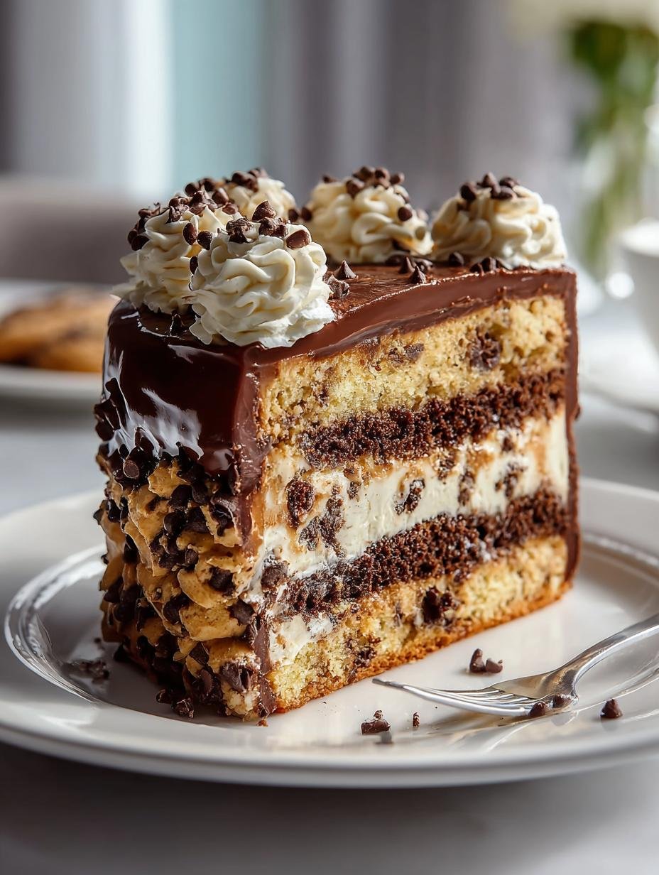 Chocolate Chip Cookie Dough Layer Cake: 12 Indulgent Layers - Chocolate Chip Cookie Dough - additional detail
