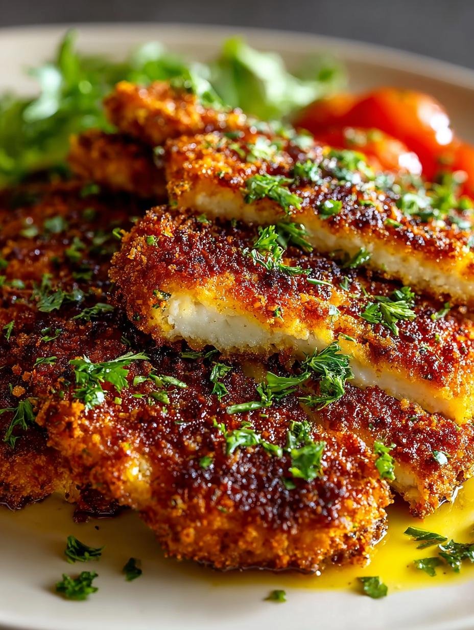 Crispy Baked Parmesan Crusted Chicken Cutlets Delight - Crispy Baked Parmesan Crusted - main visual representation