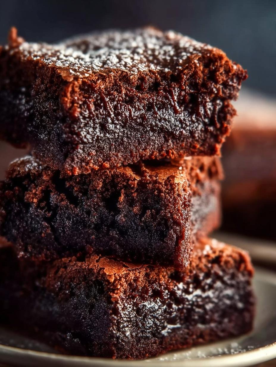 Decadent Fudgy Cocoa Brownies with Signature Crust - Fudgy Cocoa Brownies - additional detail