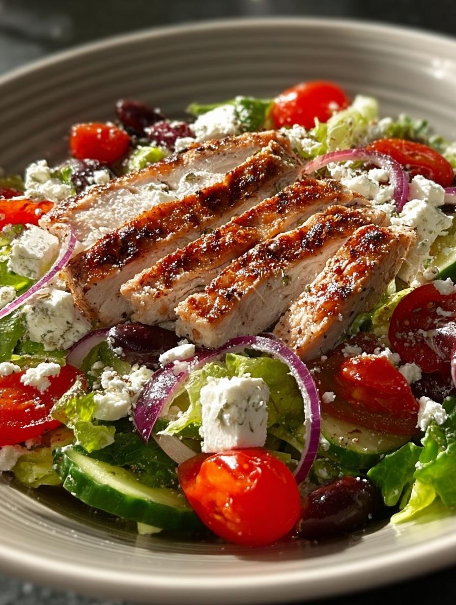 Healthy Greek Salad with Chicken: A Flavorful Delight - Healthy Greek Salad with - additional detail