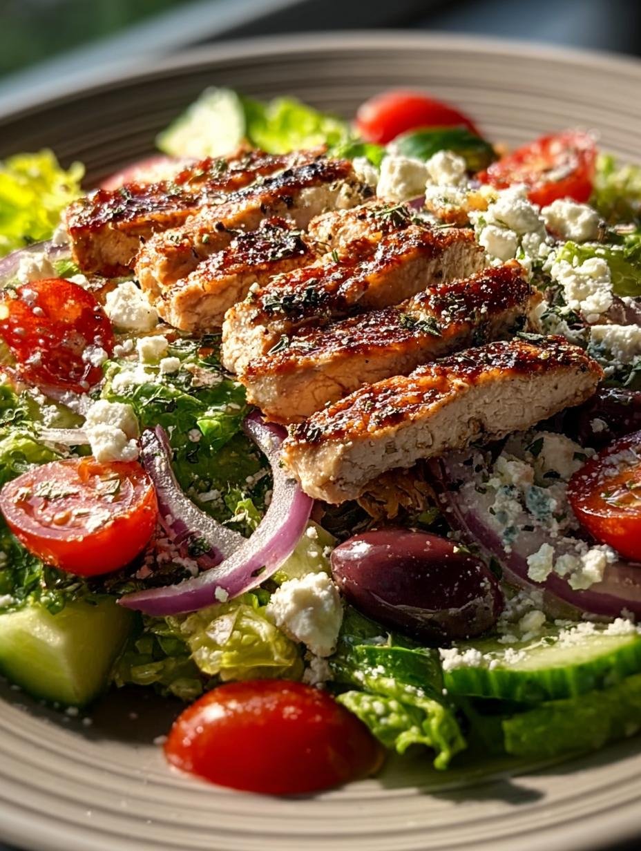 Healthy Greek Salad with Chicken: A Flavorful Delight