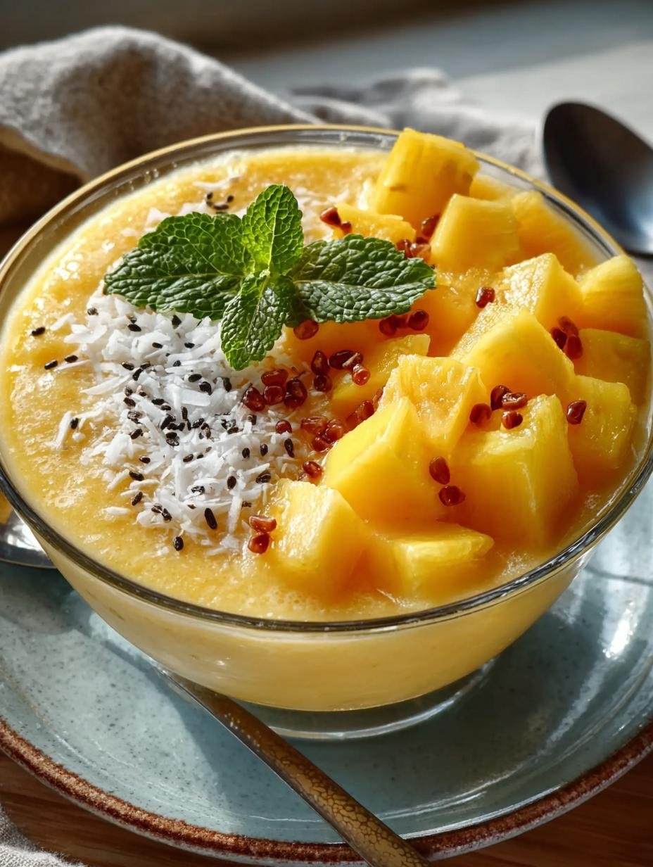 Mango Pineapple Tropical Smoothie Bowl: 5-Minute Bliss - Mango Pineapple Tropical Smoothie - additional detail