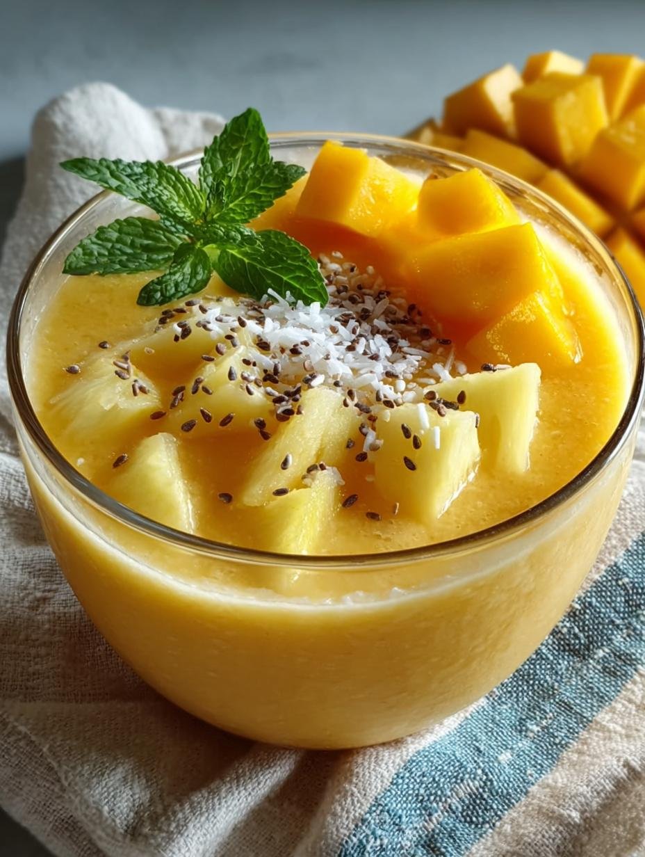 Mango Pineapple Tropical Smoothie Bowl: 5-Minute Bliss