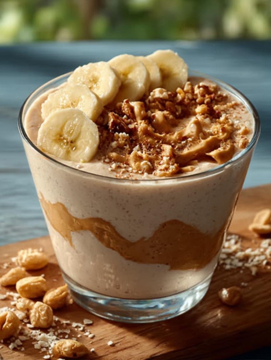Delicious Peanut Butter Banana Smoothie Bowl Recipe - Peanut Butter Banana Smoothie - main visual representation