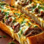 Philly Cheesesteak Cheesy Bread