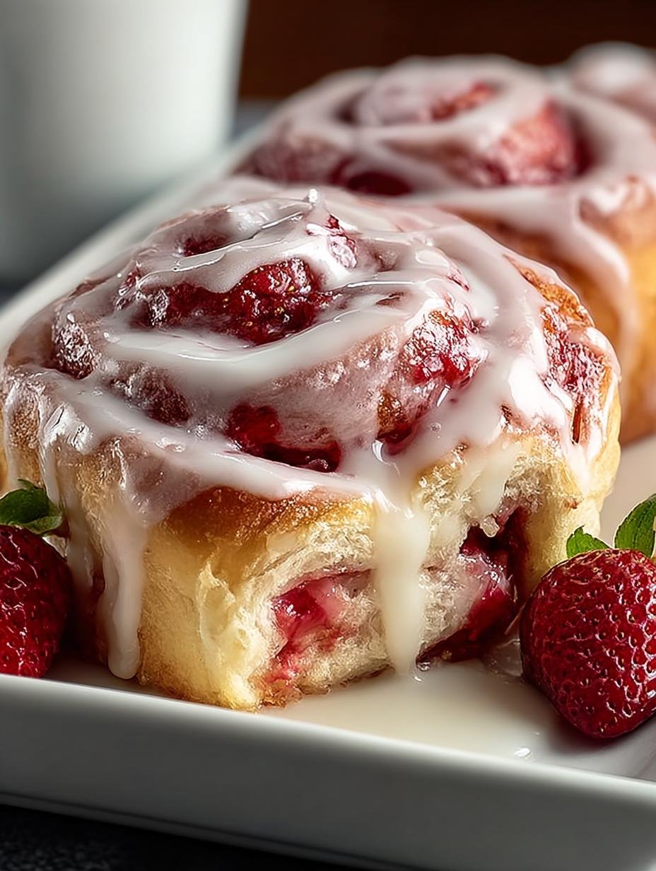 Delicious Strawberry Cinnamon Rolls for Cozy Mornings - Strawberry Cinnamon Rolls - additional detail