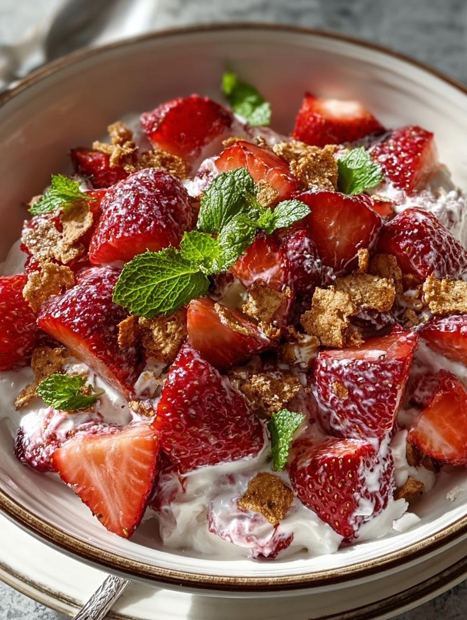 Irresistible Strawberry Crack Salad with vibrant layers ready to serve