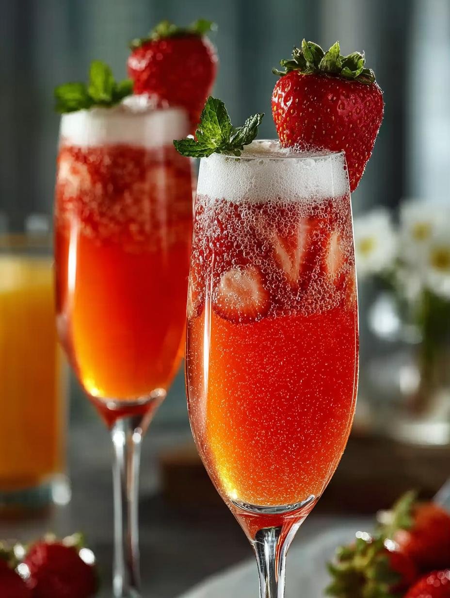 Bright Strawberry Mimosa: 5-Minute Brunch Delight - Strawberry Mimosa - main visual representation