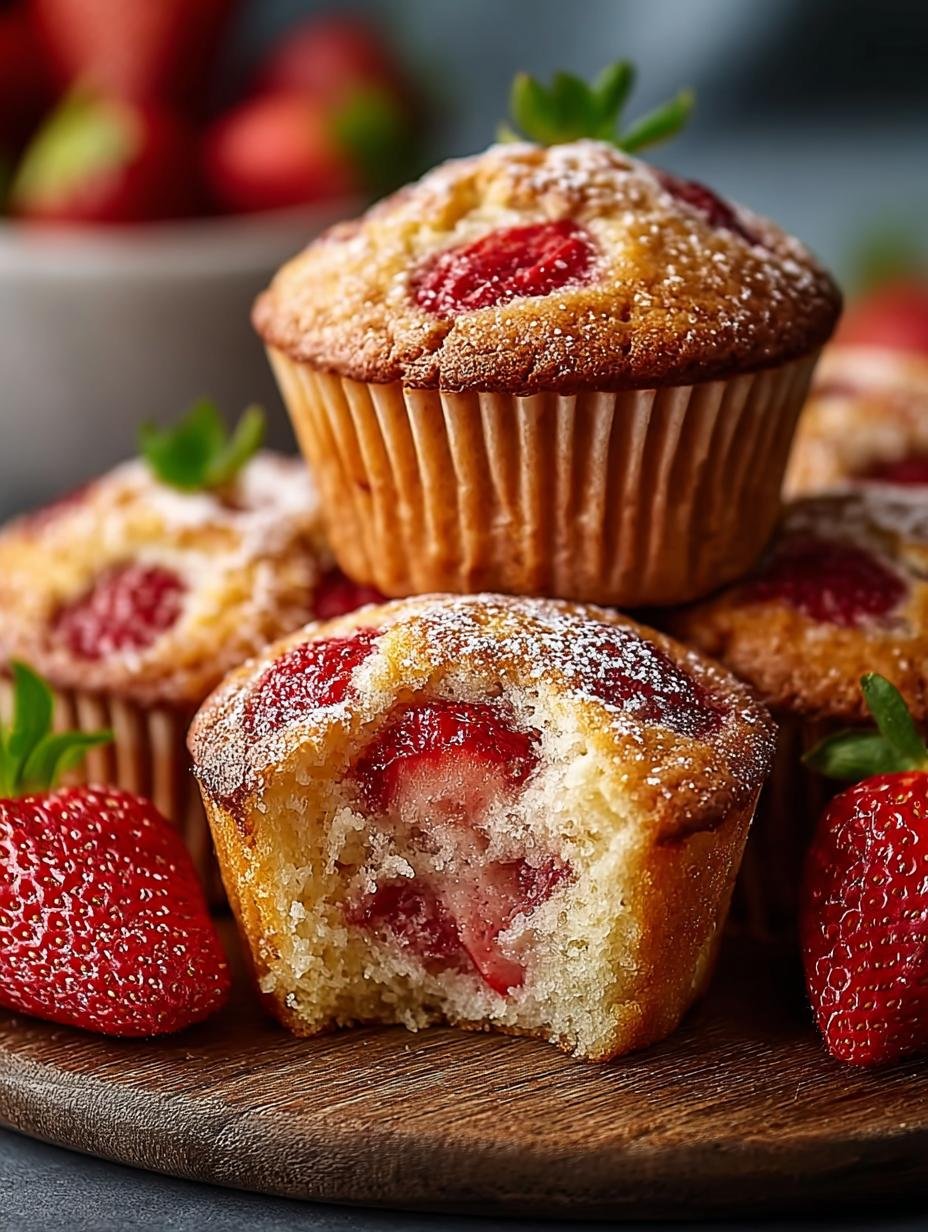 Irresistible Strawberry Muffins with Streusel Topping - Strawberry Muffins - main visual representation