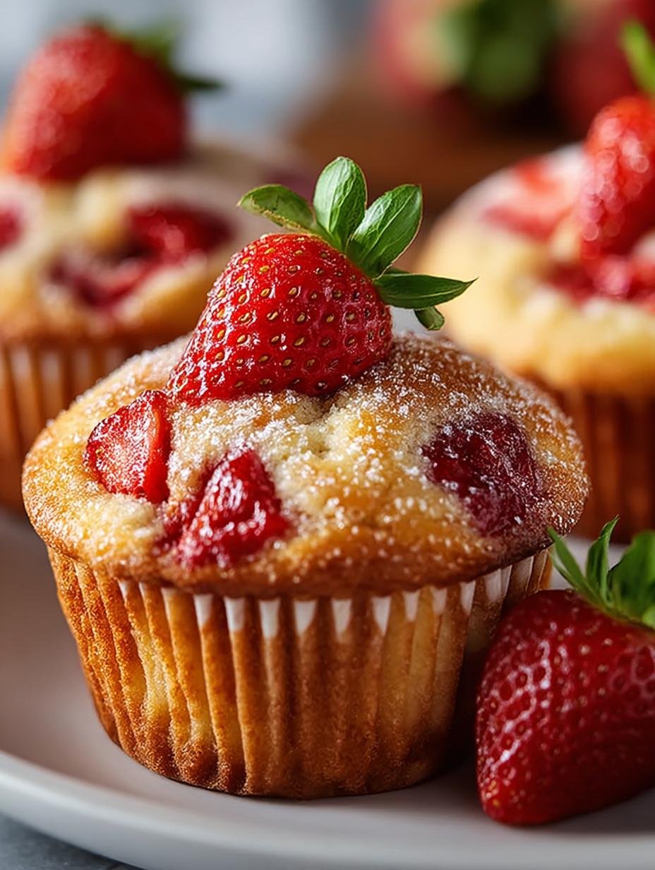 Irresistible Strawberry Muffins with Streusel Topping - Strawberry Muffins - additional detail