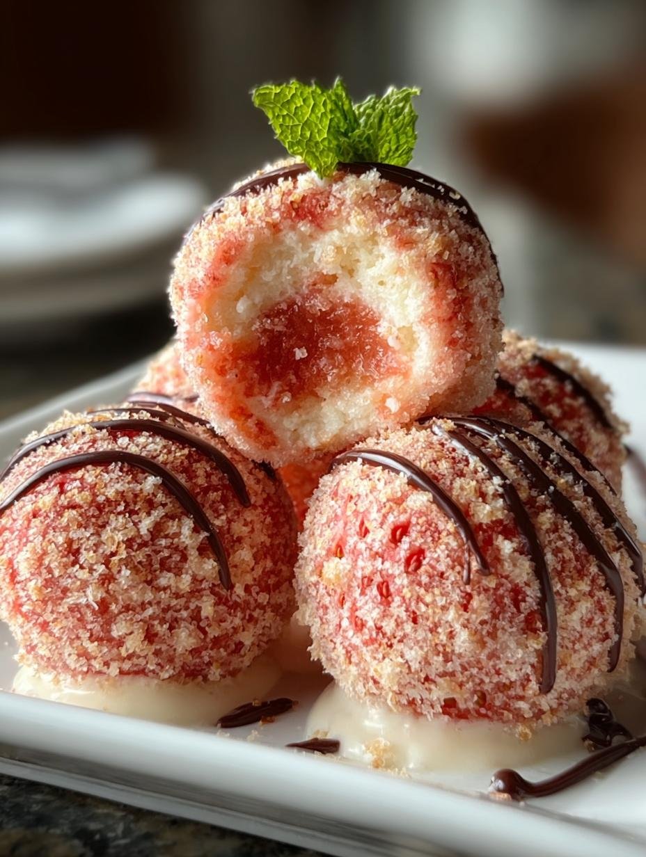 Strawberry Shortcake Cheesecake Truffles