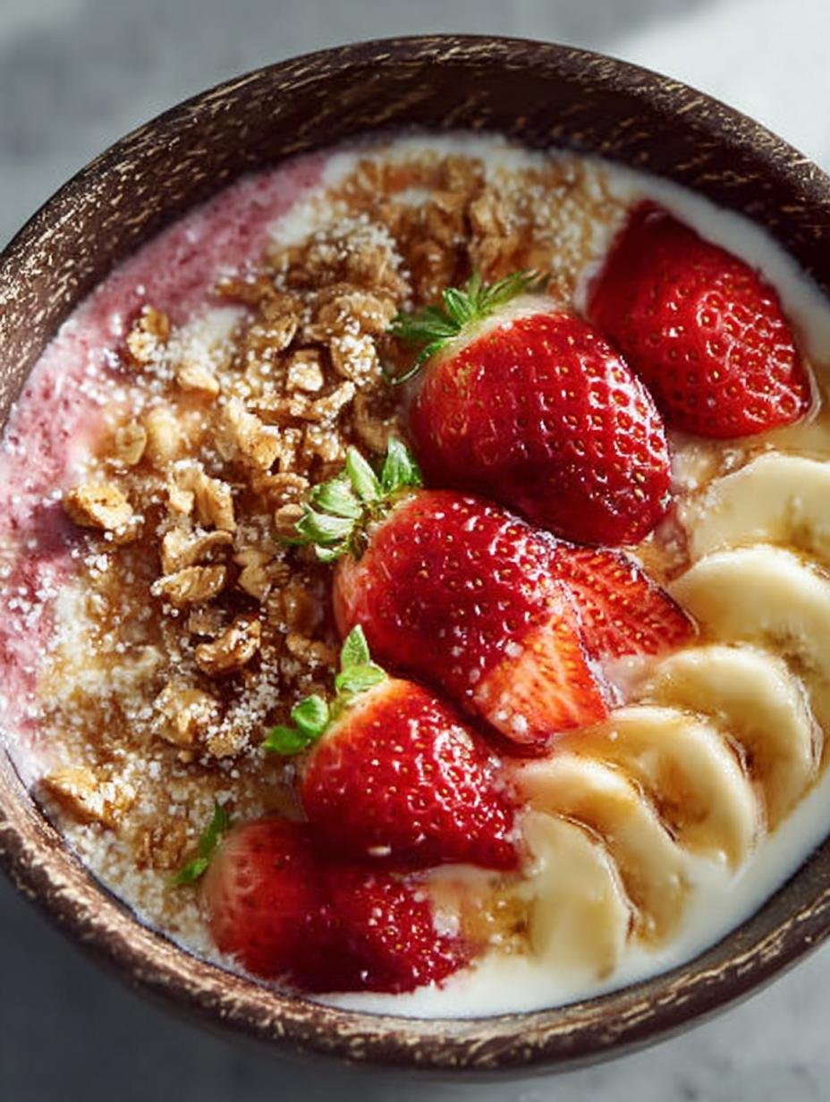 Delicious Strawberry Smoothie Bowl Recipe for Summer - Strawberry Smoothie Bowl - additional detail