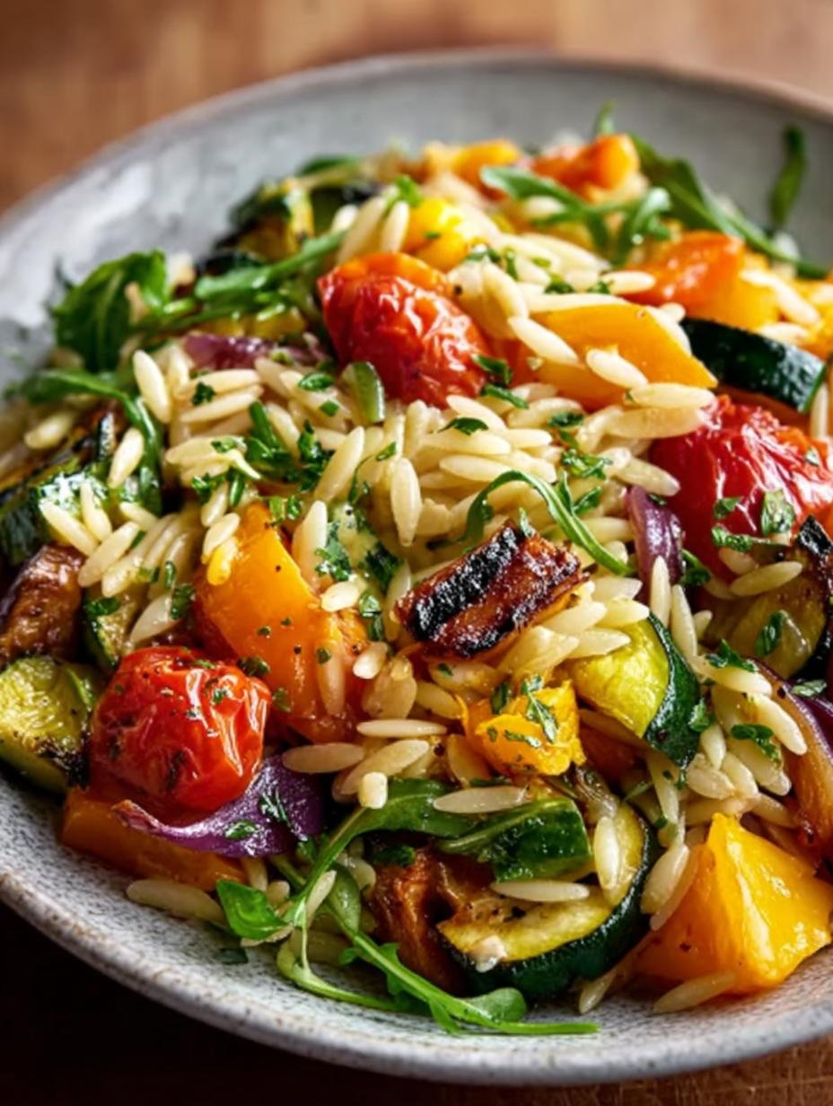 Vegan Roasted Veggie Orzo: 5 Bold and Healthy Flavors